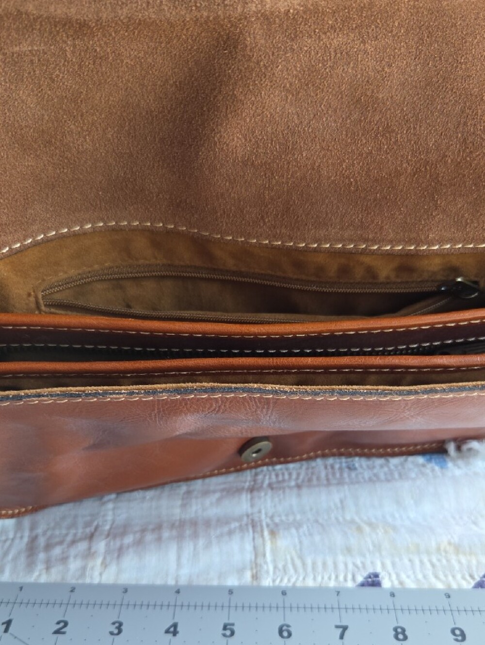 Patricia Nash Brown Leather Crossbody Bag - Picture 13 of 14